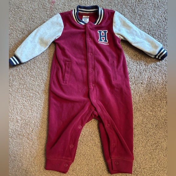 Carter's Red and Gray Varsity Footie - Picture 1 of 3